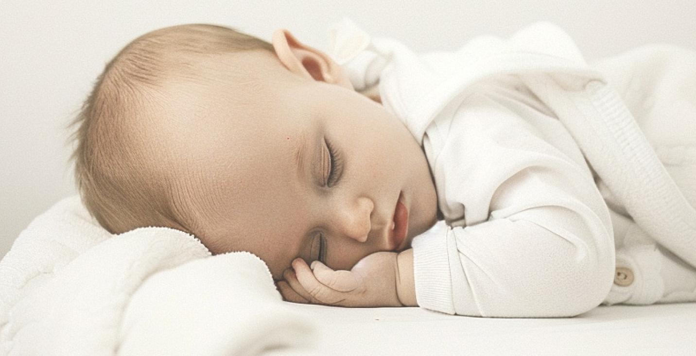 Un bebé durmiendo plácidamente en una camilla
